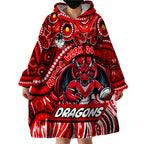 Custom Australia NAIDOC Week 2024 Wearable Blanket Hoodie Dragons Mascot Keep The Fire Burning