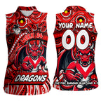 Custom Australia NAIDOC Week 2024 Women Sleeveless Polo Shirt Dragons Mascot Keep The Fire Burning