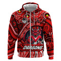 Custom Australia NAIDOC Week 2024 Zip Hoodie Dragons Mascot Keep The Fire Burning