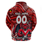 Custom Australia NAIDOC Week 2024 Zip Hoodie Dragons Mascot Keep The Fire Burning