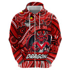 Custom Australia NAIDOC Week 2024 Zip Hoodie Dragons Mascot Keep The Fire Burning