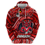 Custom Australia NAIDOC Week 2024 Zip Hoodie Dragons Mascot Keep The Fire Burning