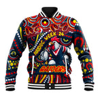 Custom Australia NAIDOC Week 2024 Baseball Jacket Sydney Roosters Mascot Keep The Fire Burning