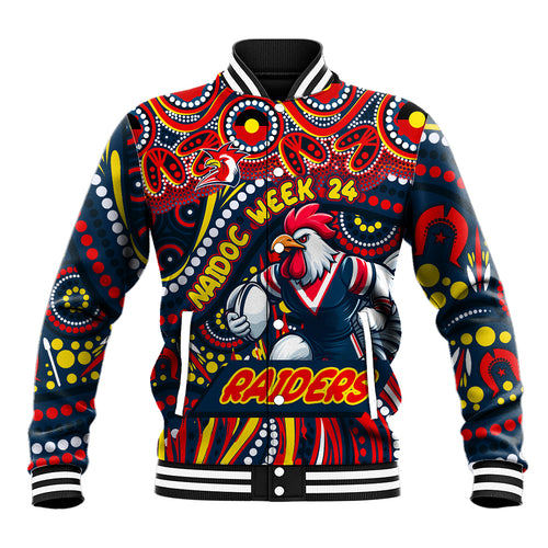 Custom Australia NAIDOC Week 2024 Baseball Jacket Sydney Roosters Mascot Keep The Fire Burning
