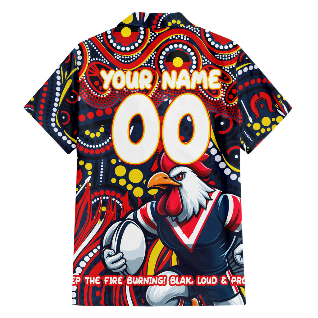 Custom Australia NAIDOC Week 2024 Hawaiian Shirt Sydney Roosters Mascot Keep The Fire Burning