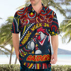 Custom Australia NAIDOC Week 2024 Hawaiian Shirt Sydney Roosters Mascot Keep The Fire Burning