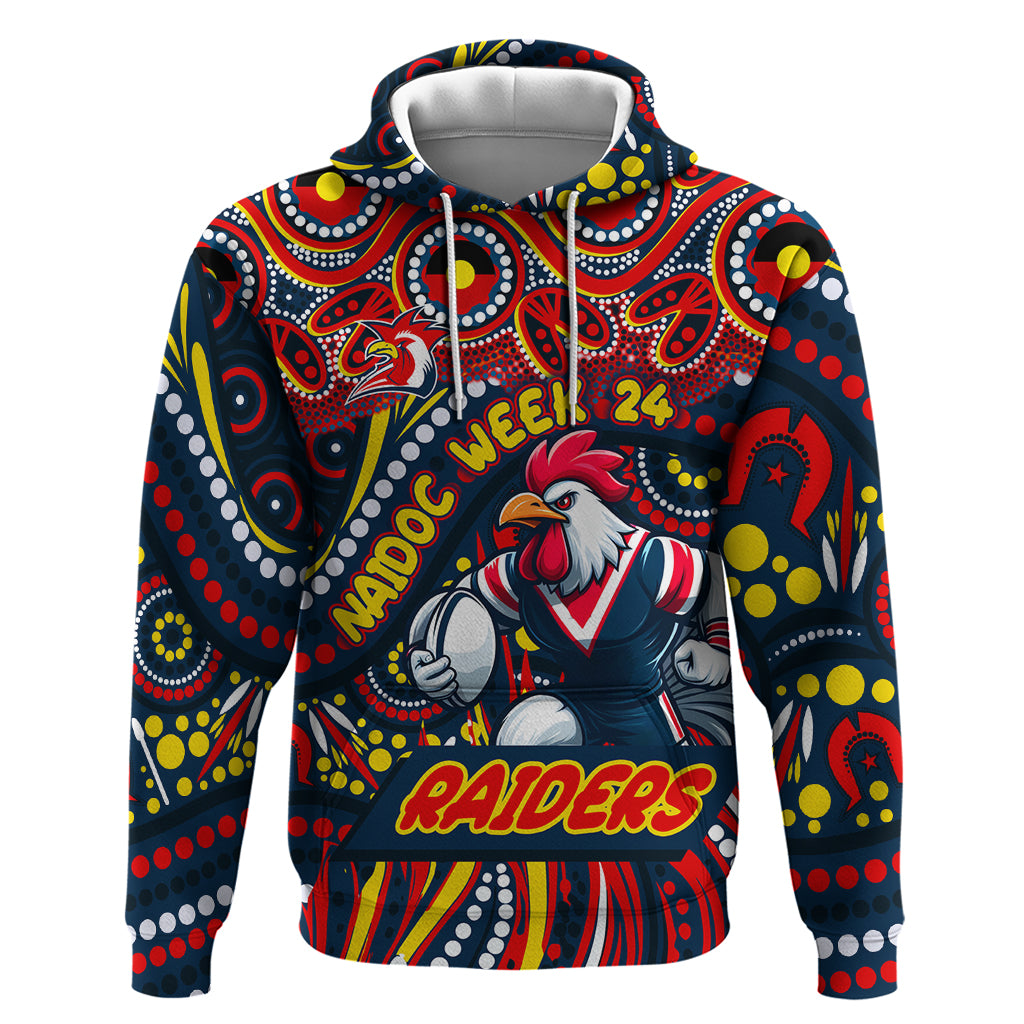 Custom Australia NAIDOC Week 2024 Hoodie Sydney Roosters Mascot Keep The Fire Burning