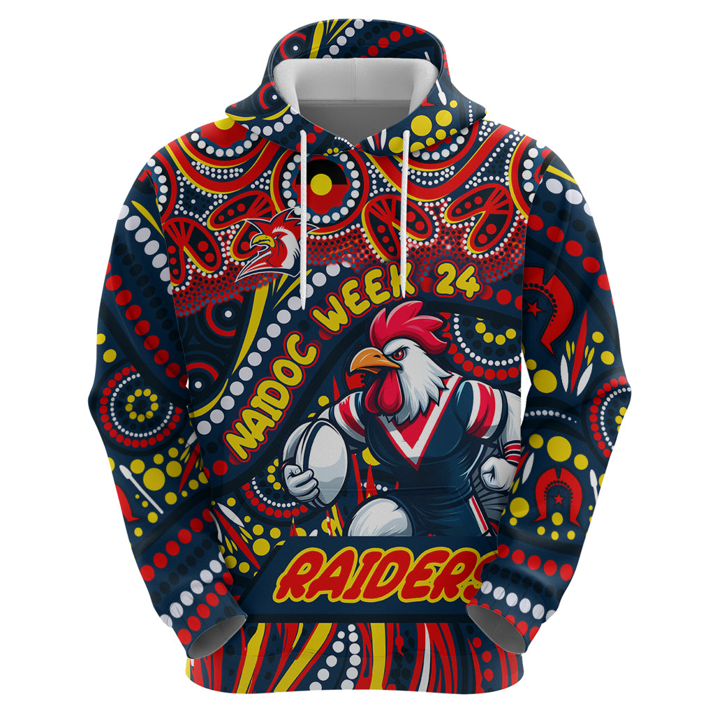Custom Australia NAIDOC Week 2024 Hoodie Sydney Roosters Mascot Keep The Fire Burning