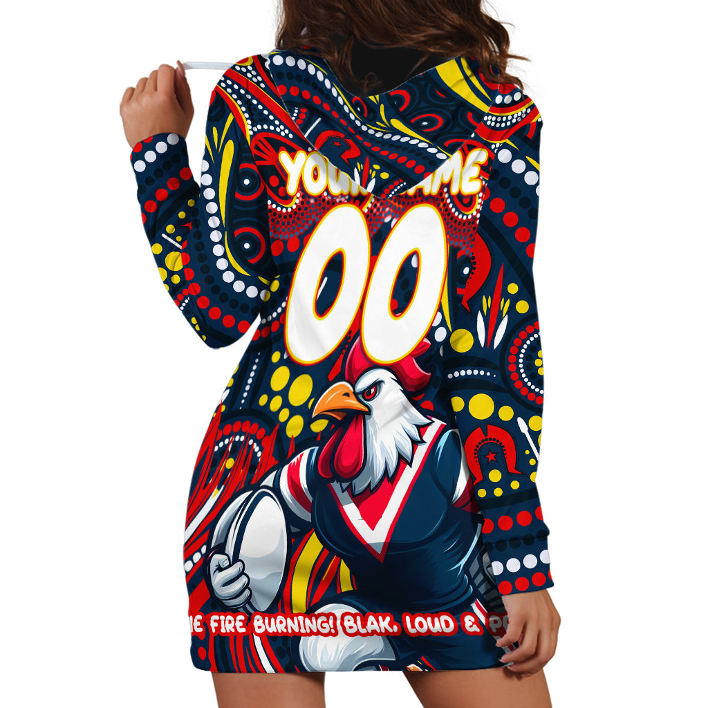 Custom Australia NAIDOC Week 2024 Hoodie Dress Sydney Roosters Mascot Keep The Fire Burning