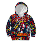 Custom Australia NAIDOC Week 2024 Kid Hoodie Sydney Roosters Mascot Keep The Fire Burning