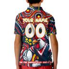 Custom Australia NAIDOC Week 2024 Kid Polo Shirt Sydney Roosters Mascot Keep The Fire Burning