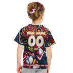 Custom Australia NAIDOC Week 2024 Kid T Shirt Sydney Roosters Mascot Keep The Fire Burning