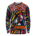 Custom Australia NAIDOC Week 2024 Long Sleeve Shirt Sydney Roosters Mascot Keep The Fire Burning
