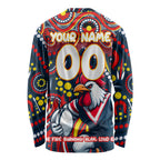 Custom Australia NAIDOC Week 2024 Long Sleeve Shirt Sydney Roosters Mascot Keep The Fire Burning