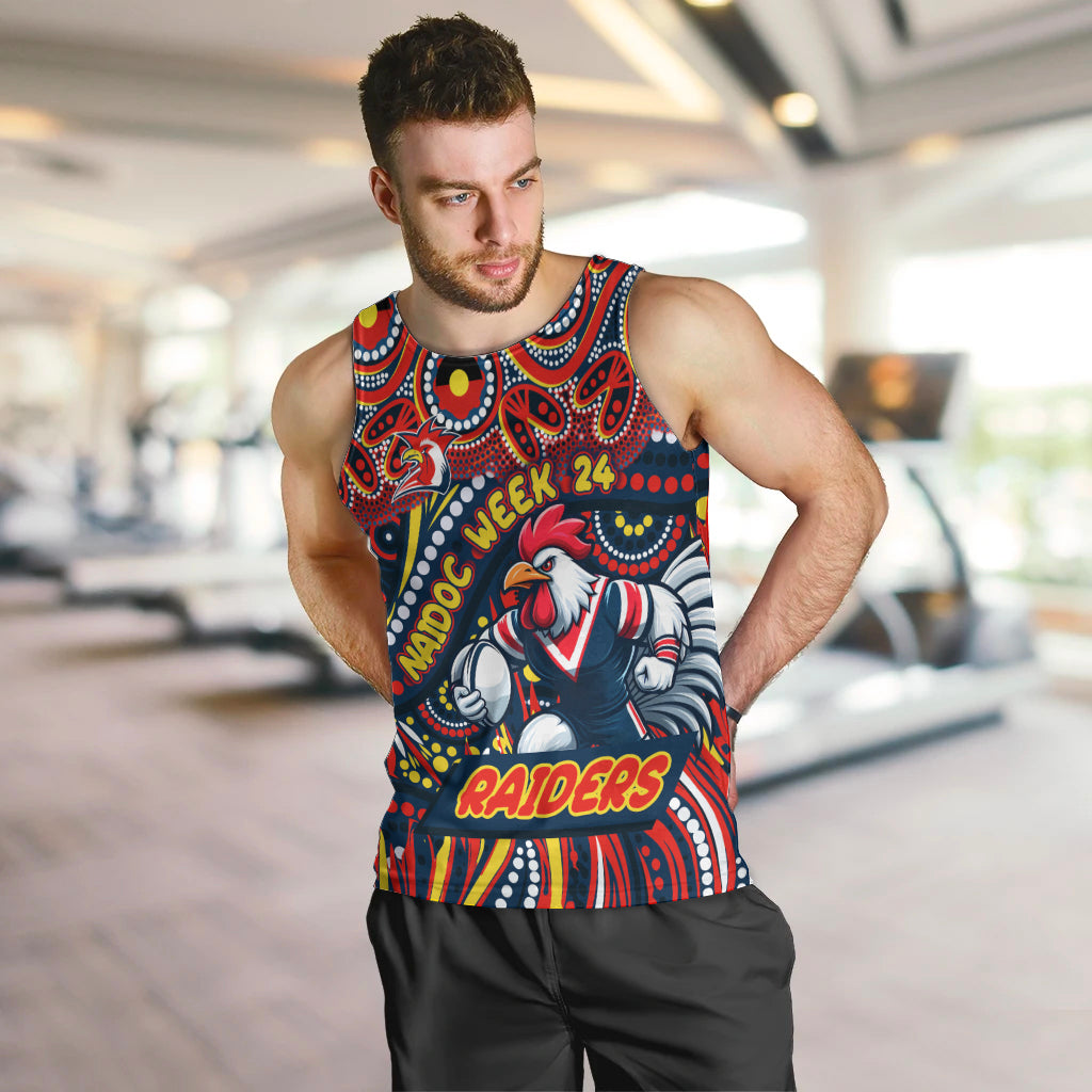 Custom Australia NAIDOC Week 2024 Men Tank Top Sydney Roosters Mascot Keep The Fire Burning