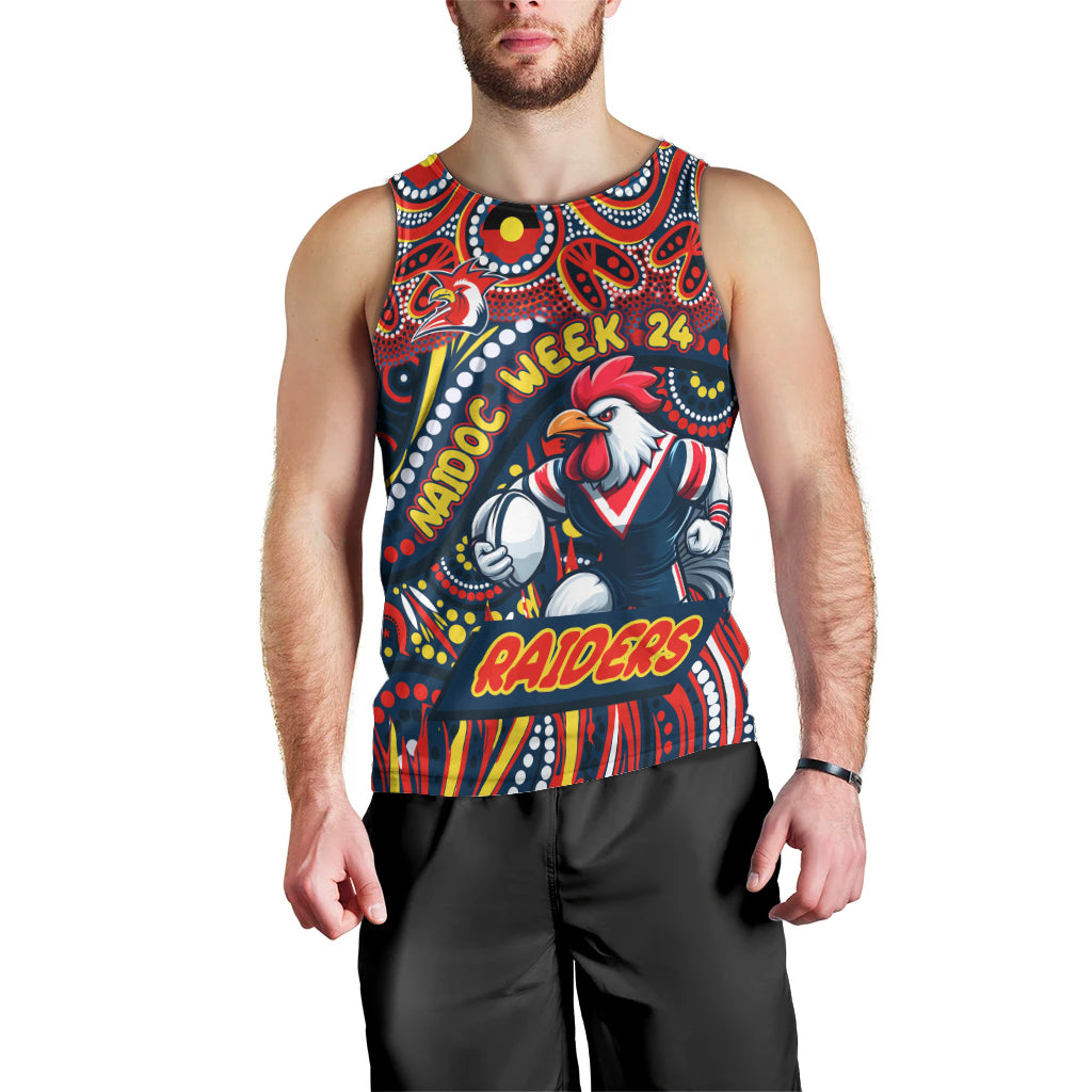 Custom Australia NAIDOC Week 2024 Men Tank Top Sydney Roosters Mascot Keep The Fire Burning