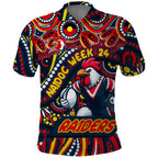 Custom Australia NAIDOC Week 2024 Polo Shirt Sydney Roosters Mascot Keep The Fire Burning