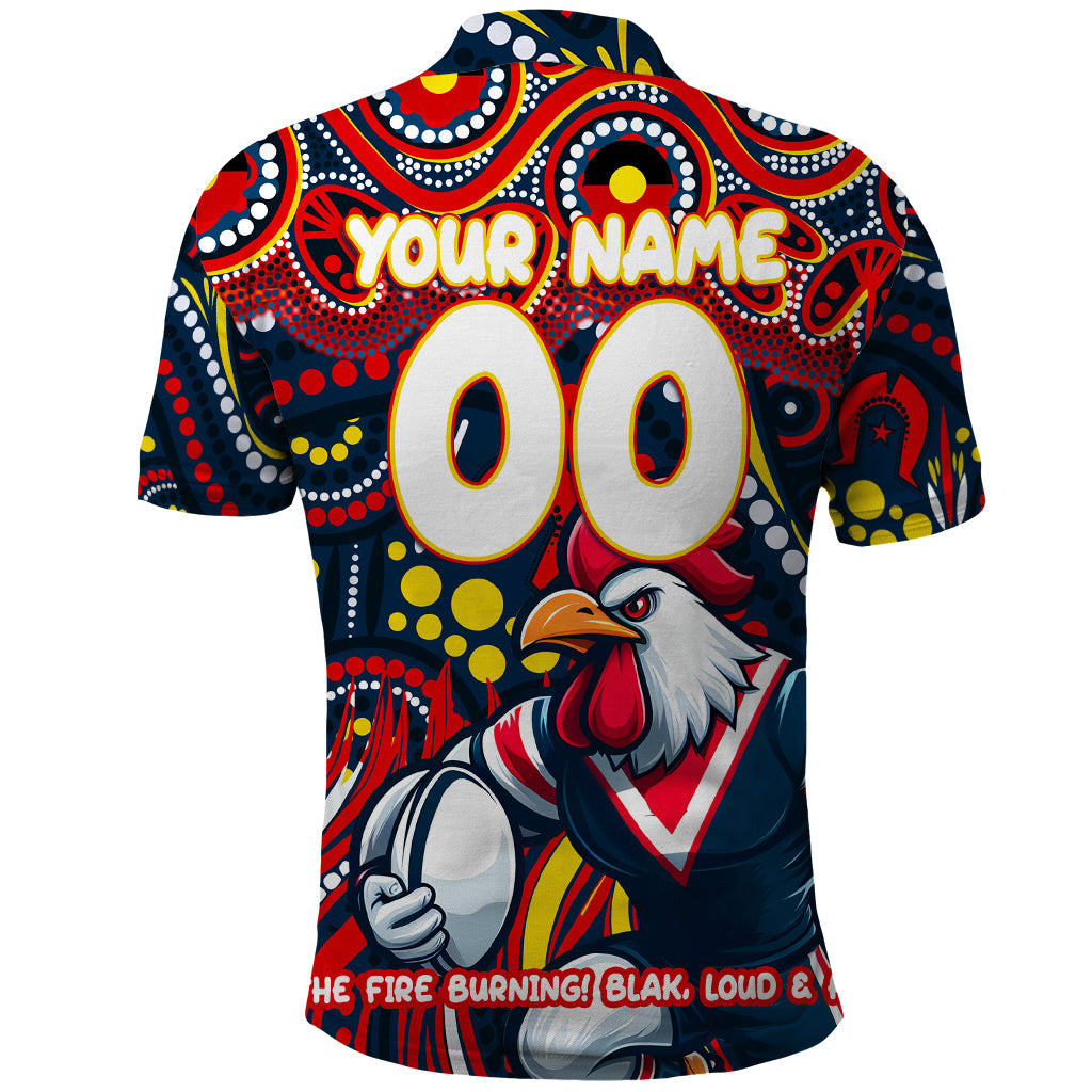 Custom Australia NAIDOC Week 2024 Polo Shirt Sydney Roosters Mascot Keep The Fire Burning