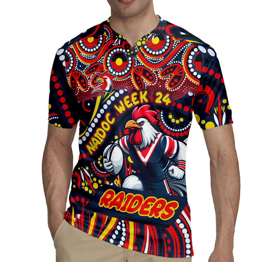 Custom Australia NAIDOC Week 2024 Rugby Jersey Sydney Roosters Mascot Keep The Fire Burning