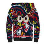 Custom Australia NAIDOC Week 2024 Sherpa Hoodie Sydney Roosters Mascot Keep The Fire Burning