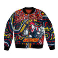 Custom Australia NAIDOC Week 2024 Sleeve Zip Bomber Jacket Sydney Roosters Mascot Keep The Fire Burning