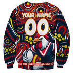 Custom Australia NAIDOC Week 2024 Sweatshirt Sydney Roosters Mascot Keep The Fire Burning