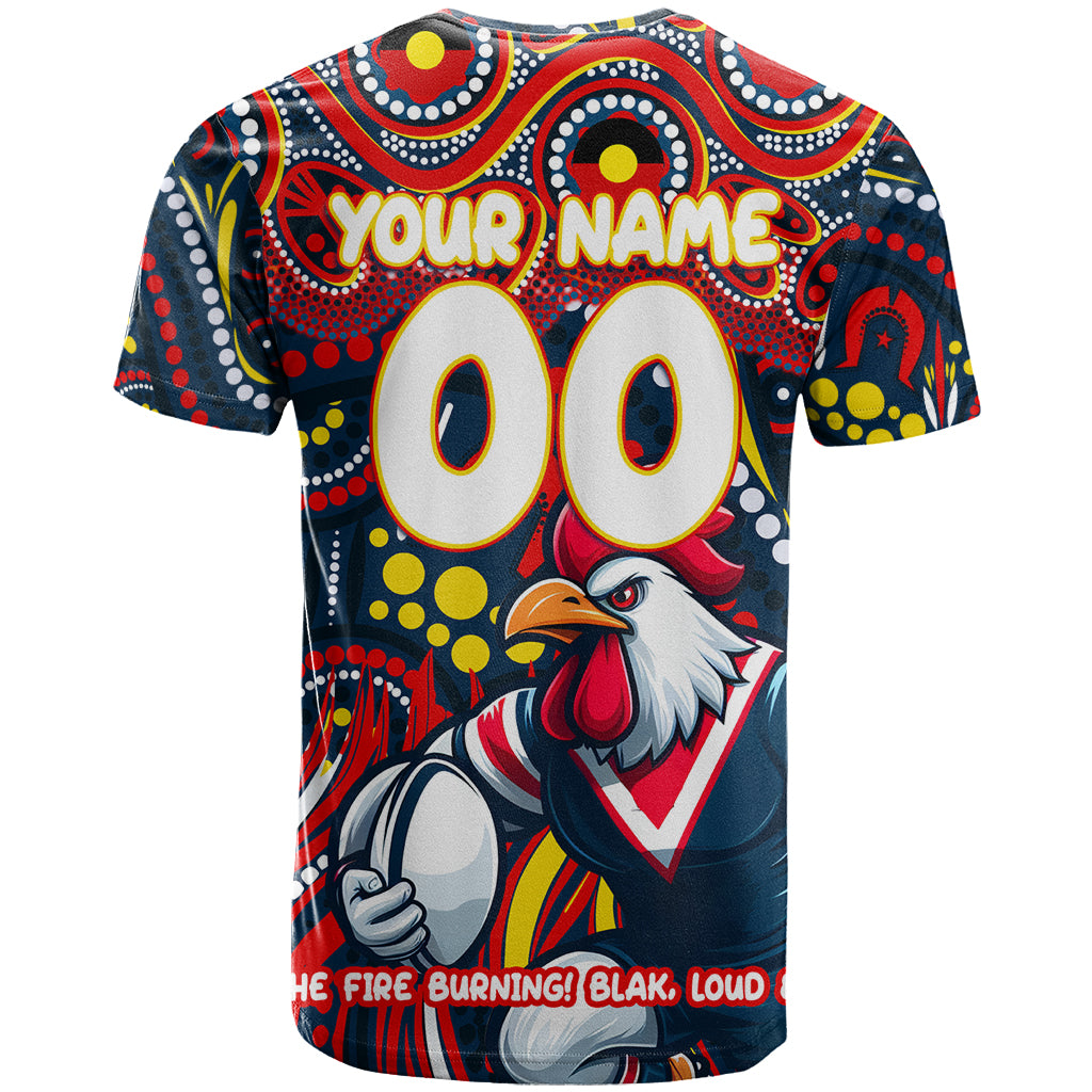 Custom Australia NAIDOC Week 2024 T Shirt Sydney Roosters Mascot Keep The Fire Burning