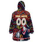 Custom Australia NAIDOC Week 2024 Wearable Blanket Hoodie Sydney Roosters Mascot Keep The Fire Burning