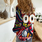 Custom Australia NAIDOC Week 2024 Women Casual Shirt Sydney Roosters Mascot Keep The Fire Burning
