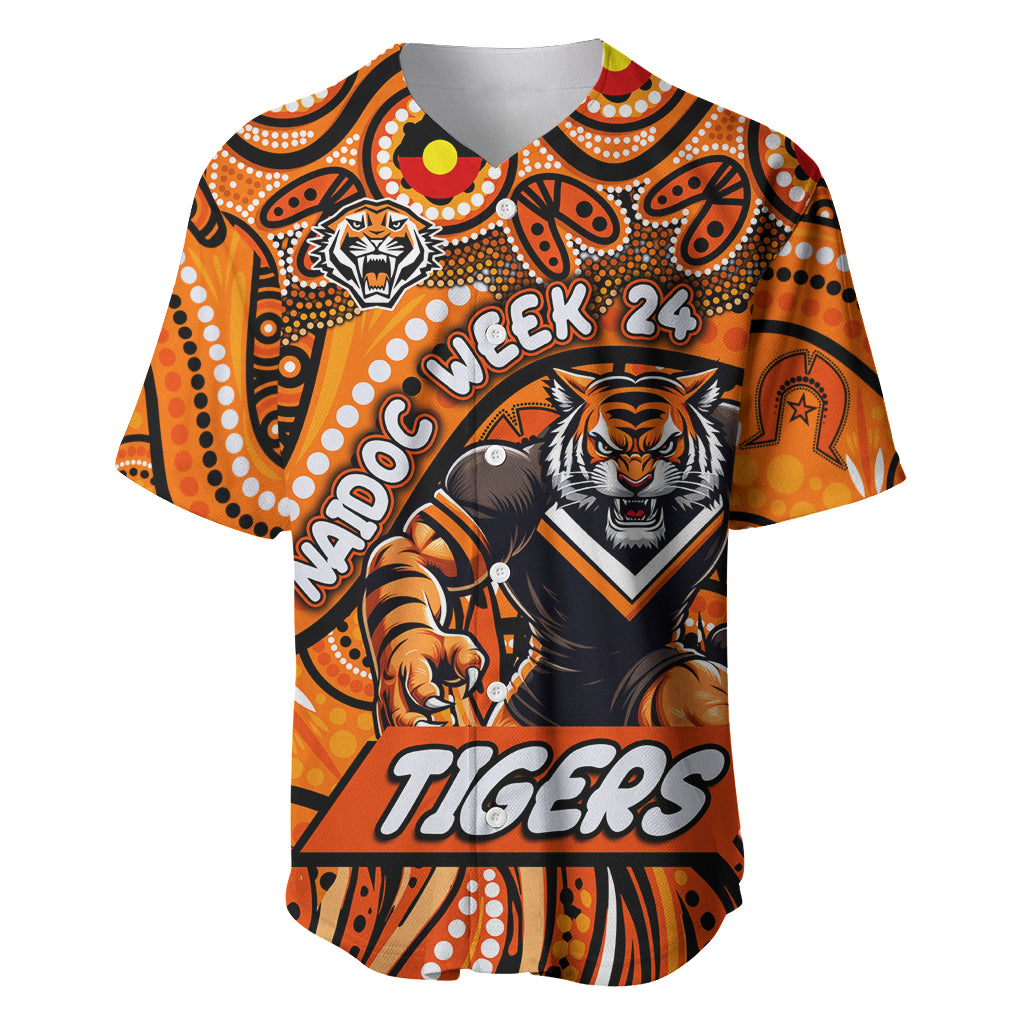 Custom Australia NAIDOC Week 2024 Baseball Jersey Wests Tigers Mascot Keep The Fire Burning