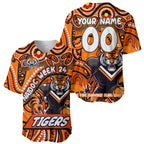 Custom Australia NAIDOC Week 2024 Baseball Jersey Wests Tigers Mascot Keep The Fire Burning