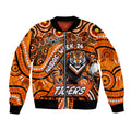 Custom Australia NAIDOC Week 2024 Bomber Jacket Wests Tigers Mascot Keep The Fire Burning