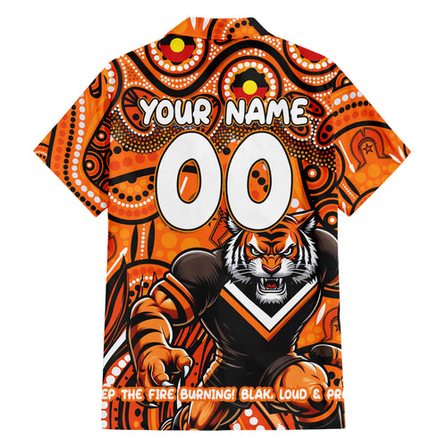 Custom Australia NAIDOC Week 2024 Hawaiian Shirt Wests Tigers Mascot Keep The Fire Burning