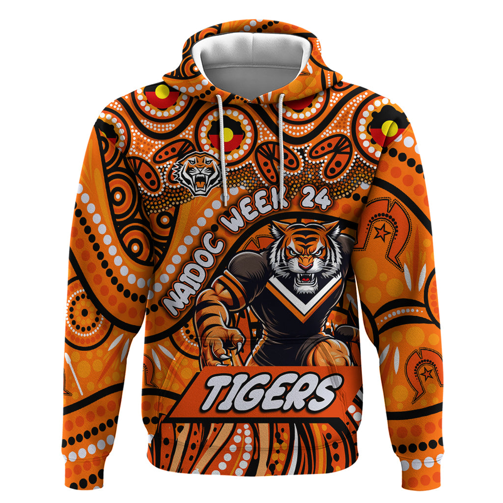Custom Australia NAIDOC Week 2024 Hoodie Wests Tigers Mascot Keep The Fire Burning