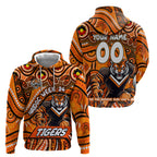 Custom Australia NAIDOC Week 2024 Hoodie Wests Tigers Mascot Keep The Fire Burning