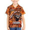 Custom Australia NAIDOC Week 2024 Kid Hawaiian Shirt Wests Tigers Mascot Keep The Fire Burning