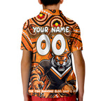 Custom Australia NAIDOC Week 2024 Kid Polo Shirt Wests Tigers Mascot Keep The Fire Burning