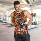 Custom Australia NAIDOC Week 2024 Men Tank Top Wests Tigers Mascot Keep The Fire Burning