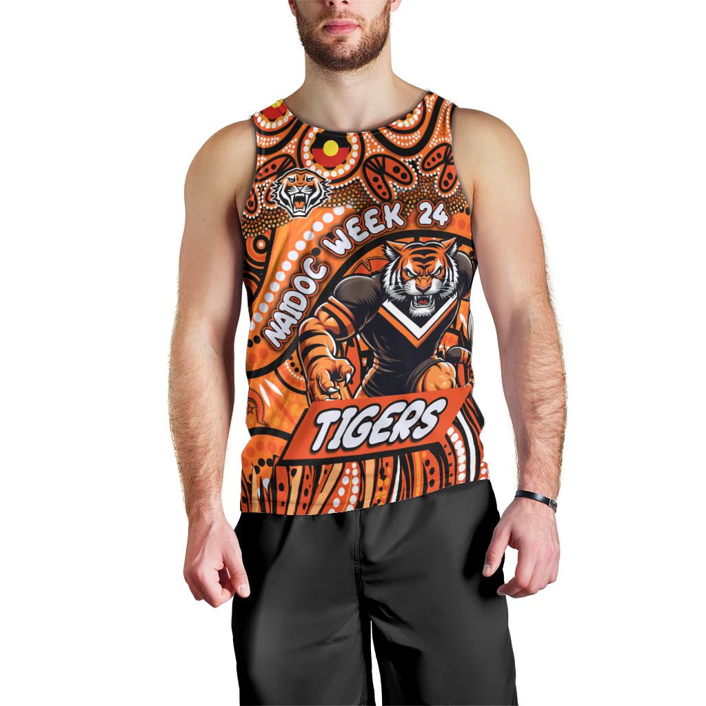 Custom Australia NAIDOC Week 2024 Men Tank Top Wests Tigers Mascot Keep The Fire Burning