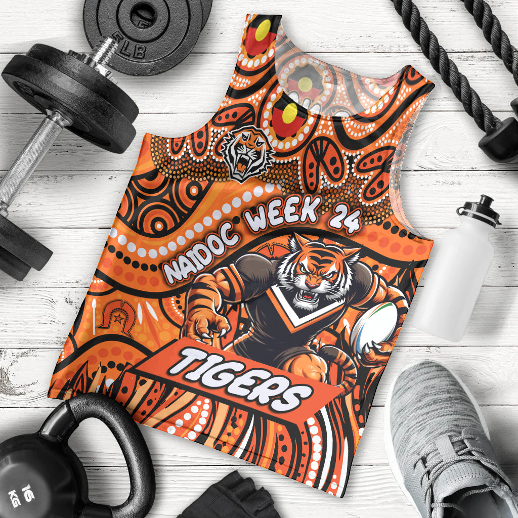 Custom Australia NAIDOC Week 2024 Men Tank Top Wests Tigers Mascot Keep The Fire Burning