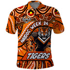 Custom Australia NAIDOC Week 2024 Polo Shirt Wests Tigers Mascot Keep The Fire Burning
