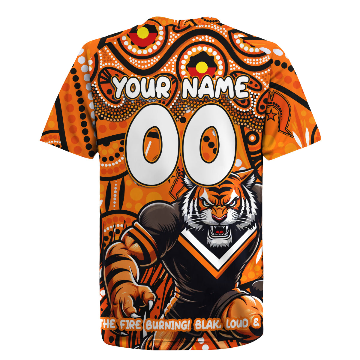 Custom Australia NAIDOC Week 2024 Rugby Jersey Wests Tigers Mascot Keep The Fire Burning