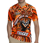 Custom Australia NAIDOC Week 2024 Rugby Jersey Wests Tigers Mascot Keep The Fire Burning