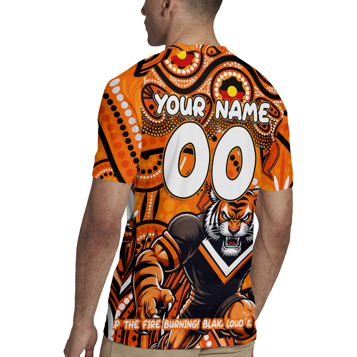 Custom Australia NAIDOC Week 2024 Rugby Jersey Wests Tigers Mascot Keep The Fire Burning
