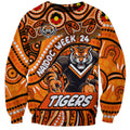 Custom Australia NAIDOC Week 2024 Sweatshirt Wests Tigers Mascot Keep The Fire Burning