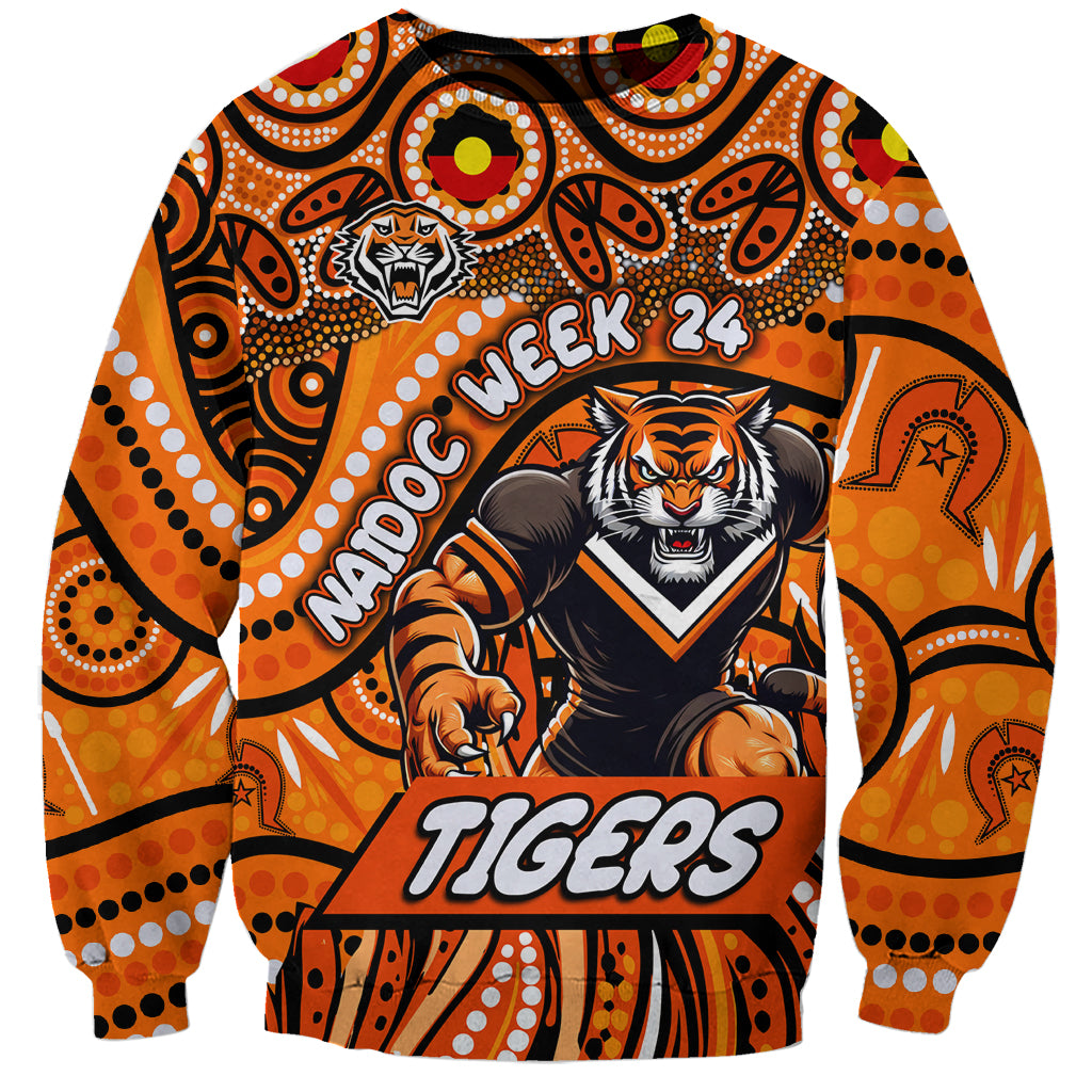 Custom Australia NAIDOC Week 2024 Sweatshirt Wests Tigers Mascot Keep The Fire Burning