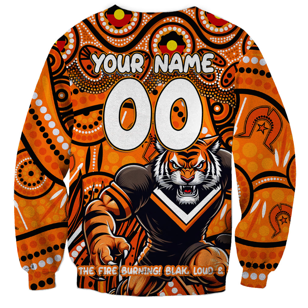 Custom Australia NAIDOC Week 2024 Sweatshirt Wests Tigers Mascot Keep The Fire Burning