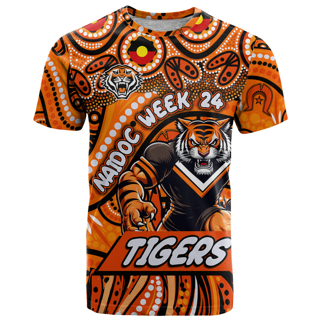 Custom Australia NAIDOC Week 2024 T Shirt Wests Tigers Mascot Keep The Fire Burning