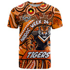 Custom Australia NAIDOC Week 2024 T Shirt Wests Tigers Mascot Keep The Fire Burning