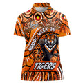 Custom Australia NAIDOC Week 2024 Women Polo Shirt Wests Tigers Mascot Keep The Fire Burning